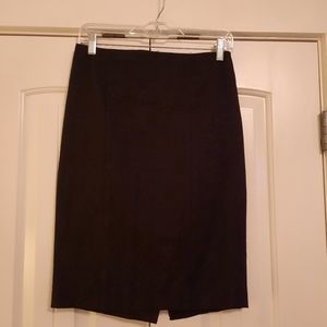 Black embossed look dressy skirt